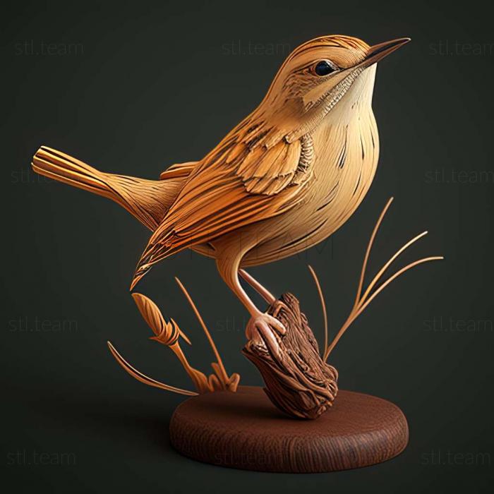 3D model Cisticola bakerorum (STL)